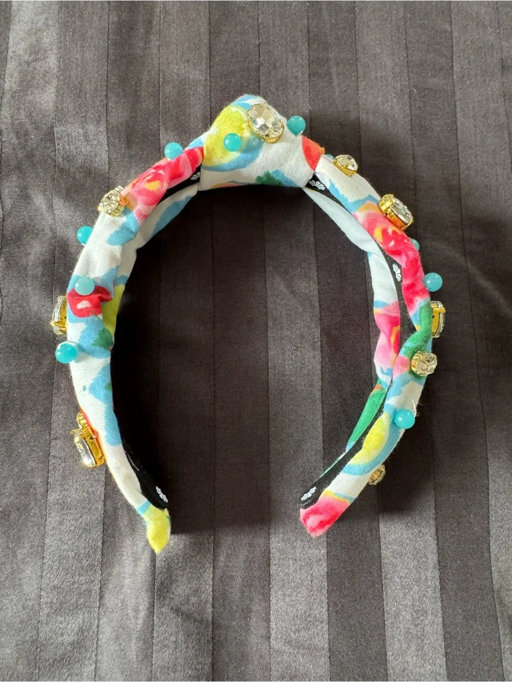 Lele Sadoughi Multicolor Floral Beaded Headband